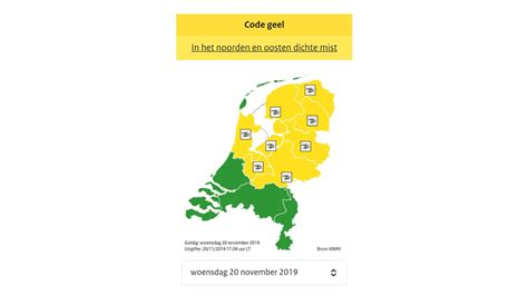 knmi code geel